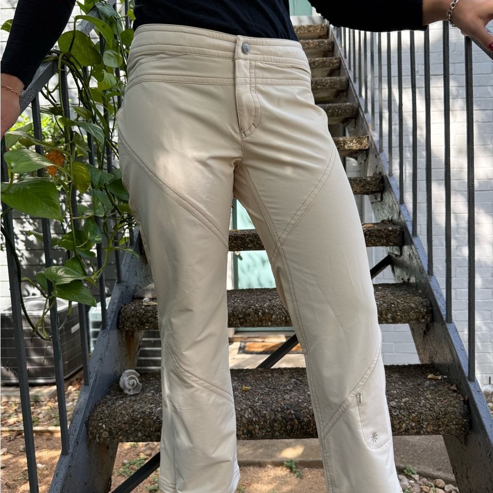 ATHLETA Women's Tan Winter/Ski Pants. Like new. Lots of pockets.